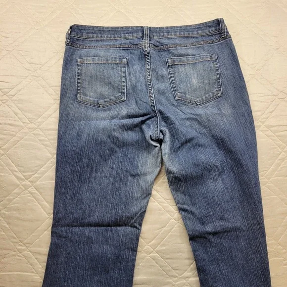 New York & Company curvy low rise bootcut blue jeans size 12T - Picture 5 of 5